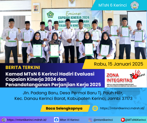 Kamad MTsN 6 Kerinci Hadiri Evaluasi Capaian Kinerja 2024 dan Penandatanganan Perjanjian Kerja 2025 Kamad MTsN 6 Kerinci Hadiri Evaluasi Capaian Kinerja 2024 dan Penandatanganan Perjanjian Kerja 2025