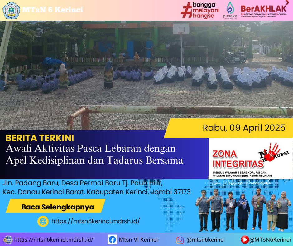 Awali Aktivitas Pasca Lebaran dengan Apel Kedisiplinan dan Tadarus Bersama Awali Aktivitas Pasca Lebaran dengan Apel Kedisiplinan dan Tadarus Bersama