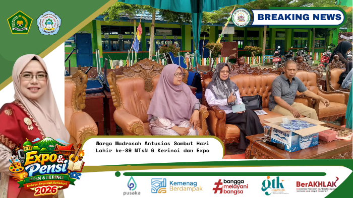 Warga Madrasah Antusias Sambut Hari Lahir ke-89 MTsN 6 Kerinci dan Expo