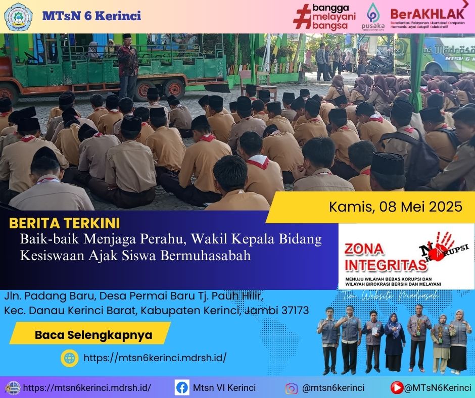 Baik-baik Menjaga Perahu, Wakil Kepala Bidang Kesiswaan Ajak Siswa Bermuhasabah Baik-baik Menjaga Perahu, Wakil Kepala Bidang Kesiswaan Ajak Siswa Bermuhasabah