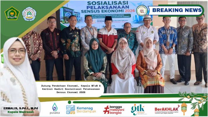 Dukung Pendataan Ekonomi, Kepala MTsN 6 Kerinci Hadiri Sosialisasi Pelaksanaan Sensus Ekonomi 2026 Dukung Pendataan Ekonomi, Kepala MTsN 6 Kerinci Hadiri Sosialisasi Pelaksanaan Sensus Ekonomi 2026
