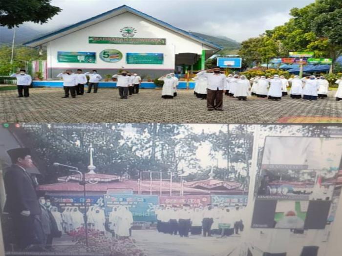 MTsN 6 KERINCI LAKSANAKAN UPACARA HAB KEMENTERIAN AGAMA KE 75 TAHUN 2021 SECARA VIRTUAL