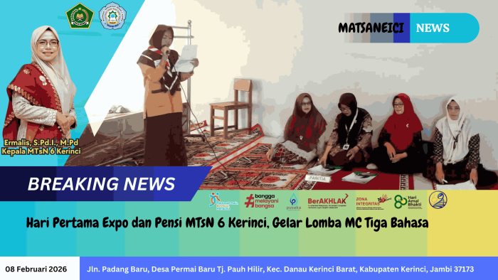 Hari Pertama Expo dan Pensi MTsN 6 Kerinci, Gelar Lomba MC Tiga Bahasa
