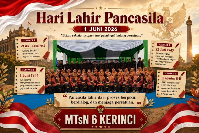 MTsN 6 Kerinci Ucapkan Selamat Hari Lahir Pancasila 1 Juni 2026