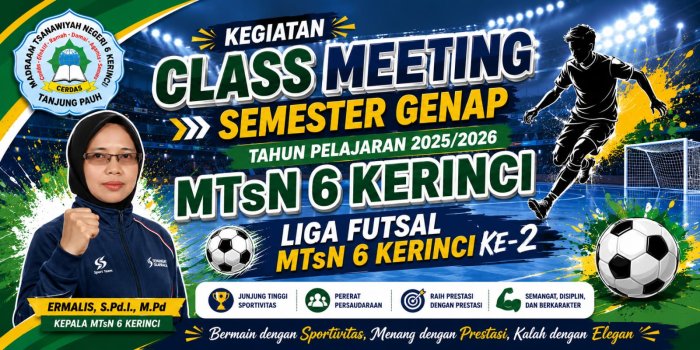 Semangat Kebersamaan, Majelis Guru MTsN 6 Kerinci Gotong Royong Siapkan Lapangan Futsal Jelang Class Meeting Semangat Kebersamaan, Majelis Guru MTsN 6 Kerinci Gotong Royong Siapkan Lapangan Futsal Jelang Class Meeting
