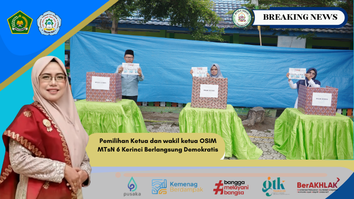 Pemilihan Ketua dan wakil ketua OSIM MTsN 6 Kerinci Berlangsung Demokratis