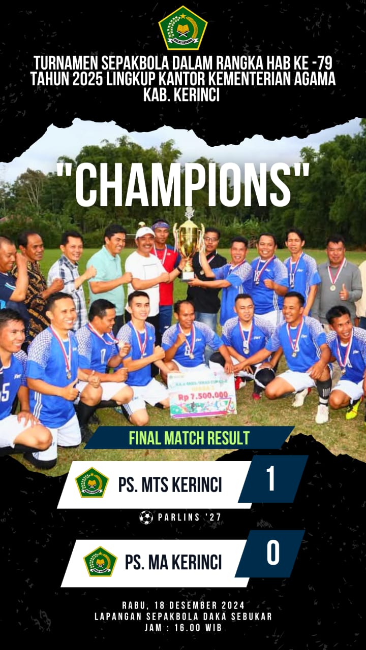 Akhir Turnamen Sepak Bola HAB Kementerian Agama Kabupaten Kerinci 2024 Akhir Turnamen Sepak Bola HAB Kementerian Agama Kabupaten Kerinci 2024
