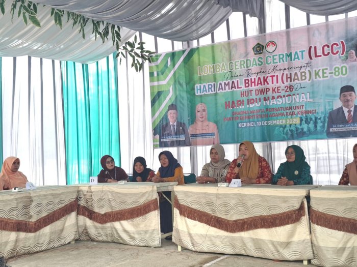Sengit dan Meriah, Lomba LCC HAB Kemenag ke-80 Warnai Semangat Kebersamaan Madrasah se-Kabupaten Kerinci