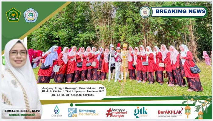 Junjung Tinggi Semangat Kemerdekaan, PTK MTsN 6 Kerinci Ikuti Upacara Bendera HUT RI ke-81 di Kemenag Kerinci Junjung Tinggi Semangat Kemerdekaan, PTK MTsN 6 Kerinci Ikuti Upacara Bendera HUT RI ke-81 di Kemenag Kerinci