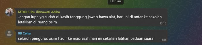 Siapkan Diri! Seluruh Pengurus OSIM MTsN 6 Kerinci Dijadwalkan Latihan Paduan Suara dan Serah Terima Alat