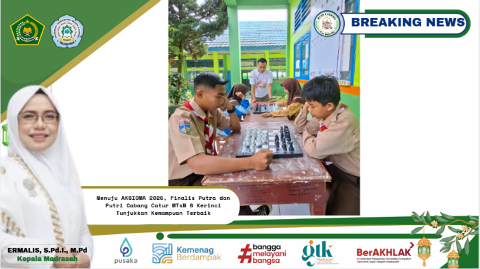 Menuju AKSIOMA 2026, Finalis Putra dan Putri Cabang Catur MTsN 6 Kerinci Tunjukkan Kemampuan Terbaik Menuju AKSIOMA 2026, Finalis Putra dan Putri Cabang Catur MTsN 6 Kerinci Tunjukkan Kemampuan Terbaik