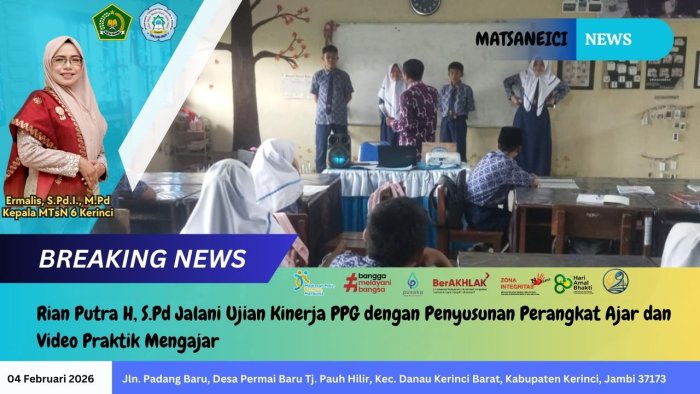 Rian Putra H, S.Pd Jalani Ujian Kinerja PPG dengan Penyusunan Perangkat Ajar dan Video Praktik Mengajar
