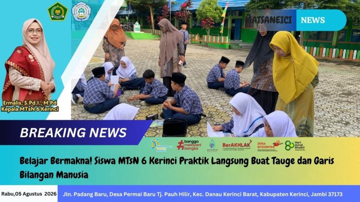 Belajar Bermakna! Siswa MTsN 6 Kerinci Praktik Langsung Buat Tauge dan Garis Bilangan Manusia Belajar Bermakna! Siswa MTsN 6 Kerinci Praktik Langsung Buat Tauge dan Garis Bilangan Manusia
