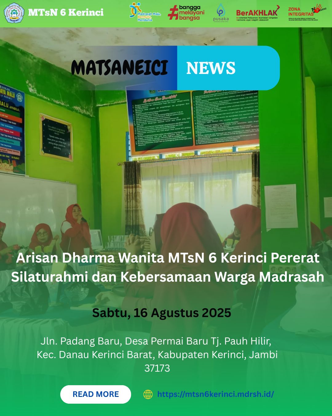 Arisan Dharma Wanita MTsN 6 Kerinci Pererat Silaturahmi dan Kebersamaan Warga Madrasah Arisan Dharma Wanita MTsN 6 Kerinci Pererat Silaturahmi dan Kebersamaan Warga Madrasah