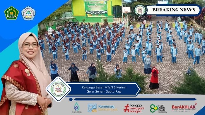 Sinergi Dan Sehat Bersama, Keluarga Besar MTsN 6 Kerinci Gelar Senam Sabtu Pagi
