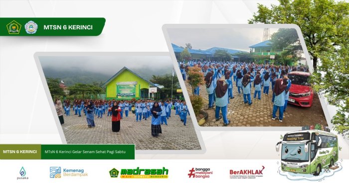 MTsN 6 Kerinci Gelar Senam Sehat Pagi Sabtu