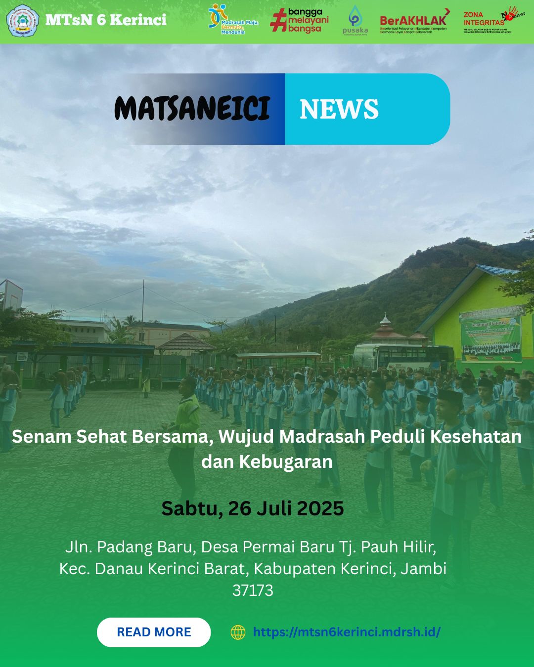 Senam Sehat Bersama, Wujud Madrasah Peduli Kesehatan dan Kebugaran