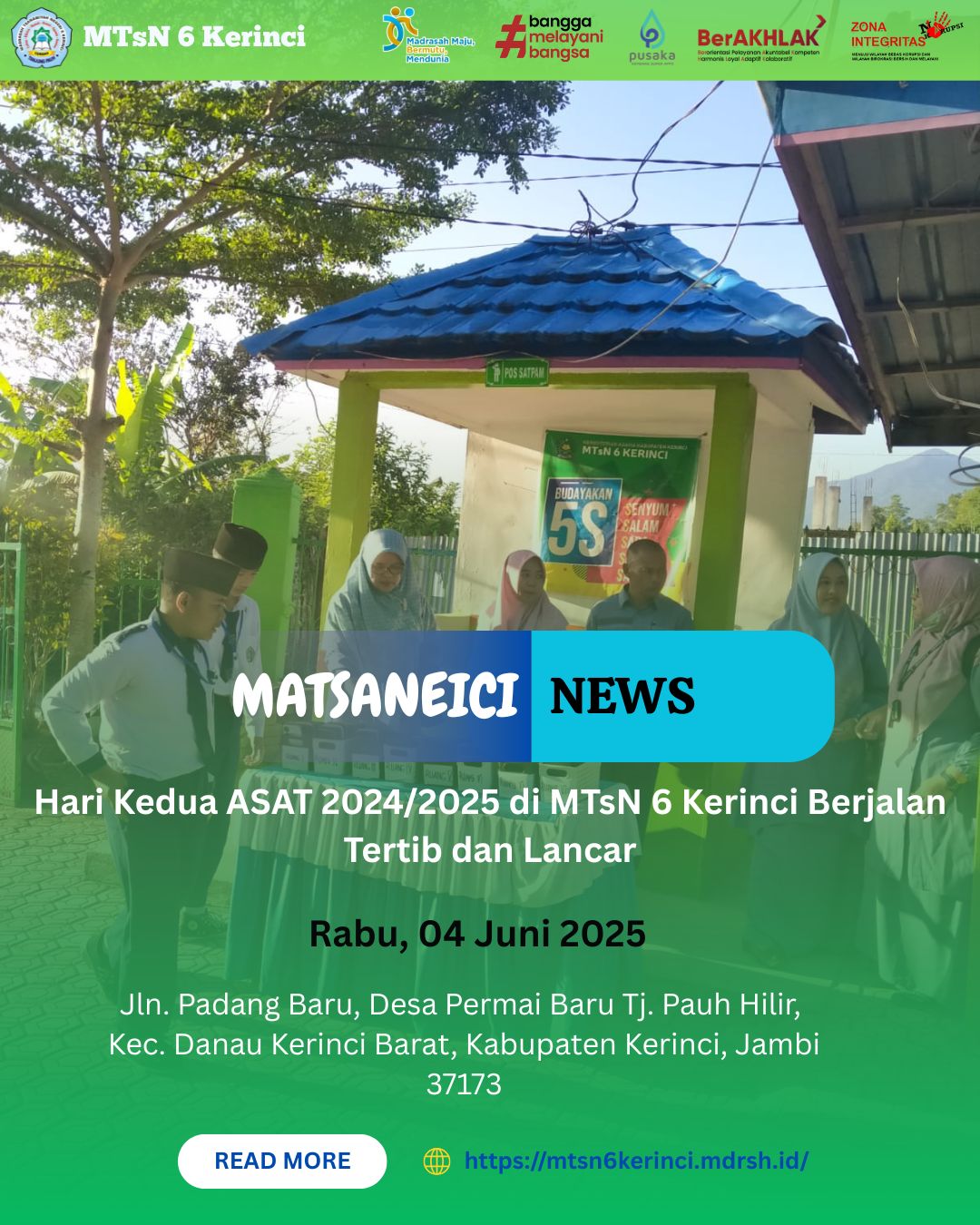 Hari Kedua ASAT 2024/2025 di MTsN 6 Kerinci Berjalan Tertib dan Lancar Hari Kedua ASAT 2024/2025 di MTsN 6 Kerinci Berjalan Tertib dan Lancar