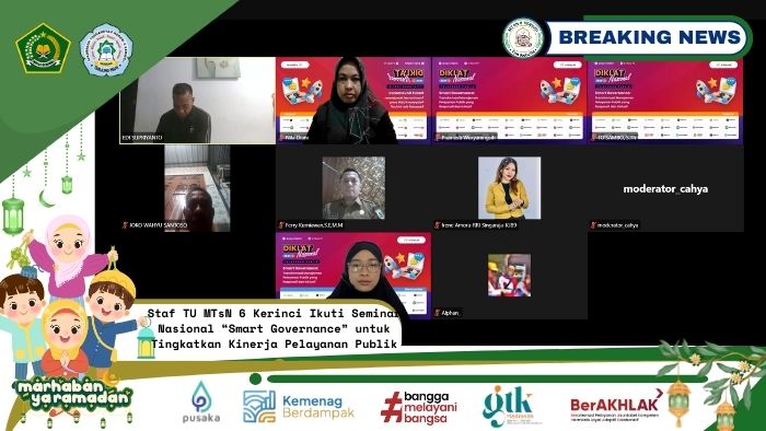 Staf TU MTsN 6 Kerinci Ikuti Seminar Nasional Smart Governance untuk Tingkatkan Kinerja Pelayanan Publik