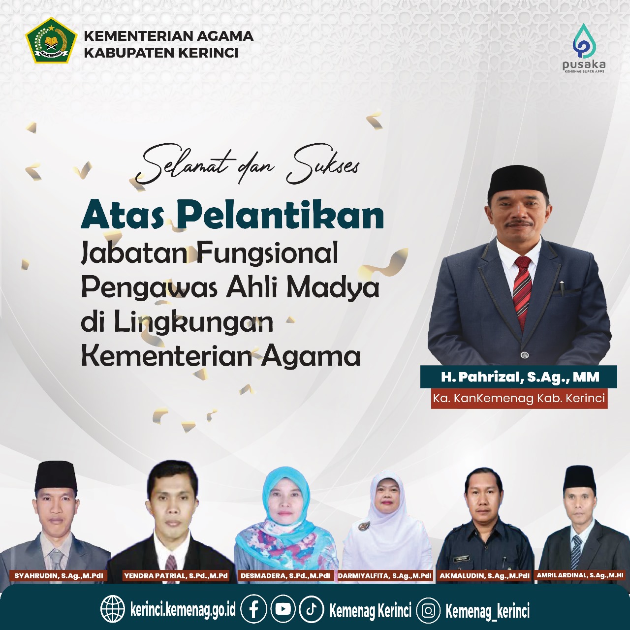 Pelantikan dan Pengukuhan Jabatan Fungsional di Lingkungan Kantor Kementerian Agama Kabupaten Kerinci Pelantikan dan Pengukuhan Jabatan Fungsional di Lingkungan Kantor Kementerian Agama Kabupaten Kerinci