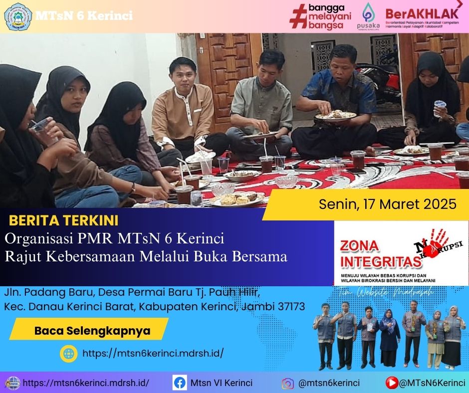 Organisasi PMR MTsN 6 Kerinci Merajut Solidaritas Melalui Buka Bersama Organisasi PMR MTsN 6 Kerinci Merajut Solidaritas Melalui Buka Bersama
