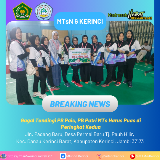 Gagal Tandingi PB Pais, PB Putri MTs Harus Puas di Peringkat Kedua Gagal Tandingi PB Pais, PB Putri MTs Harus Puas di Peringkat Kedua
