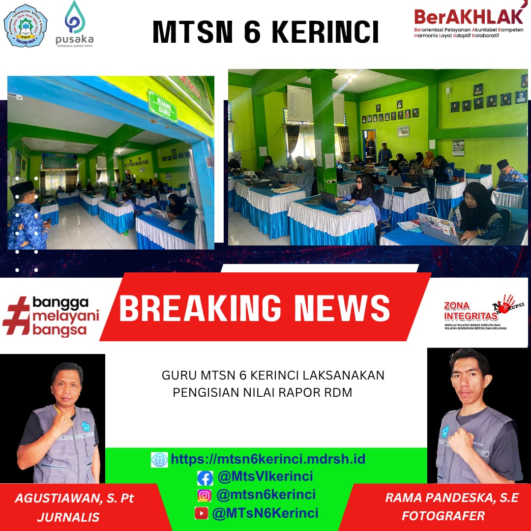 GURU MTs N 6 KERINCI LAKSANAKAN PENGISIAN RAPORT RDM GURU MTs N 6 KERINCI LAKSANAKAN PENGISIAN RAPORT RDM