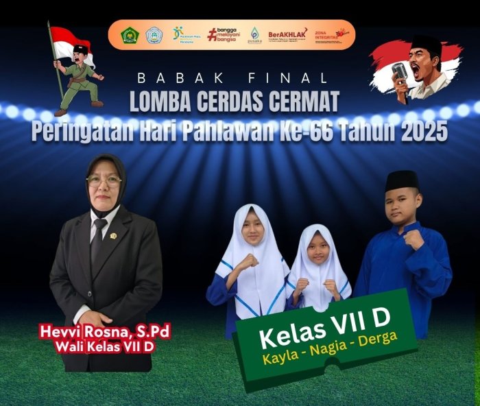 Siap Bersaing! Perkenalan Tim Finalis LCC Kelas VII D MTsN 6 Kerinci, M. Nasuha Jadi Juru Bicara
