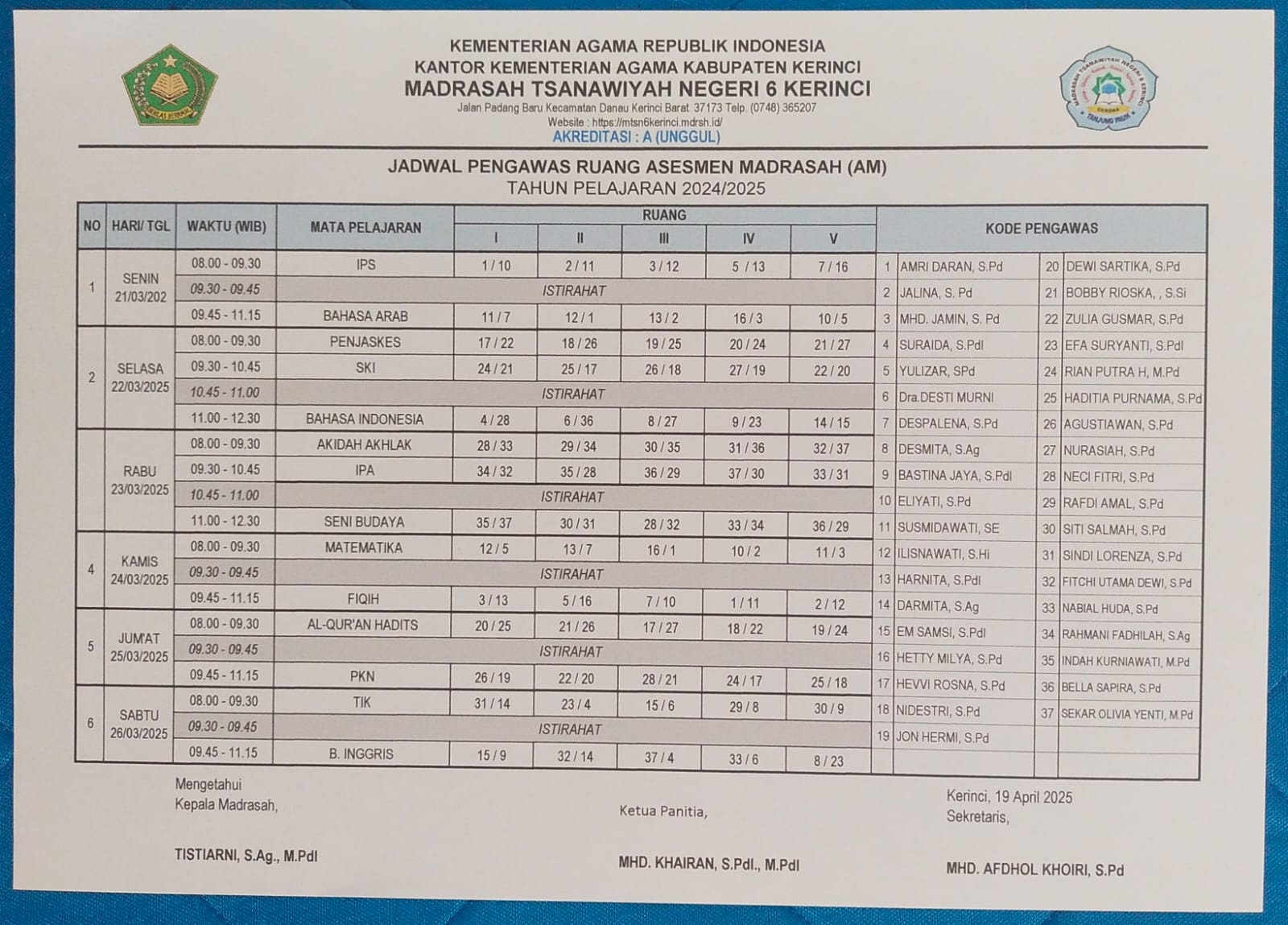 MATSANEICI Siap Gelar Asesmen Madrasah 2025, Ini Jadwal Lengkapnya