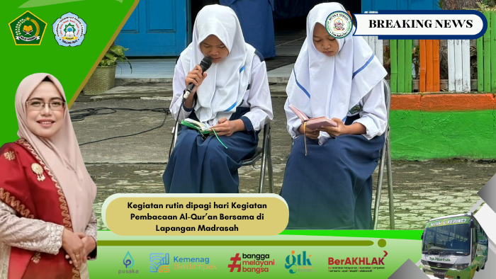 Kegiatan rutin dipagi hari Kegiatan Pembacaan Al-Quran Bersama di Lapangan Madrasah Kegiatan rutin dipagi hari Kegiatan Pembacaan Al-Quran Bersama di Lapangan Madrasah