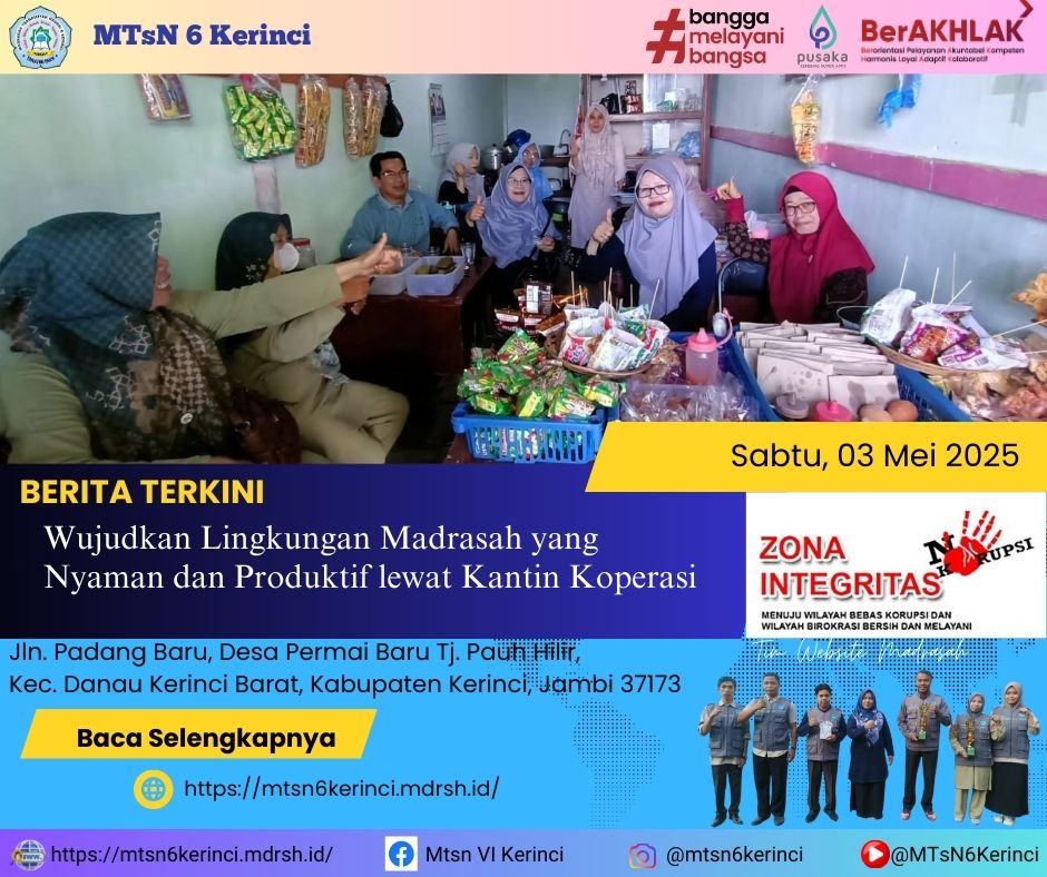 Wujudkan Lingkungan Madrasah yang Nyaman dan Produktif lewat Kantin Koperasi Wujudkan Lingkungan Madrasah yang Nyaman dan Produktif lewat Kantin Koperasi