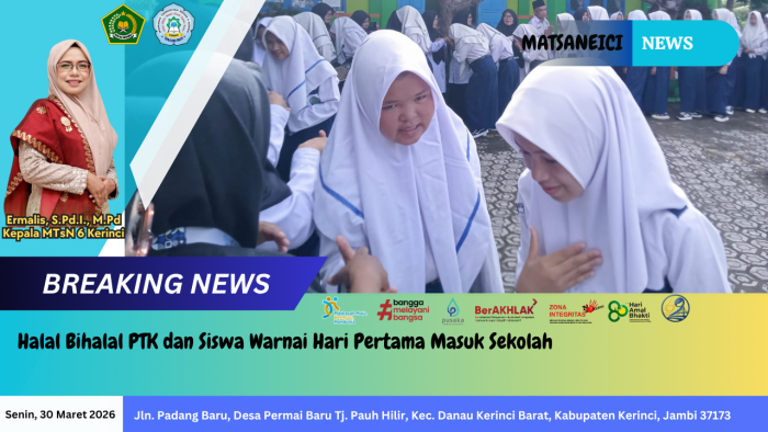 Halal Bihalal PTK dan Siswa Warnai Hari Pertama Masuk Sekolah