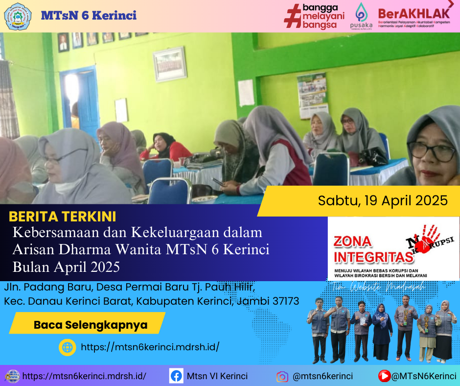 Kebersamaan dan Kekeluargaan dalam Arisan Dharma Wanita MTsN 6 Kerinci Bulan April 2025 Kebersamaan dan Kekeluargaan dalam Arisan Dharma Wanita MTsN 6 Kerinci Bulan April 2025
