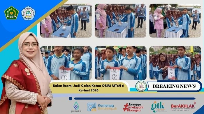 Dinamika Demokrasi Madrasah: Balon Resmi Jadi Calon Ketua OSIM MTsN 6 Kerinci 2026