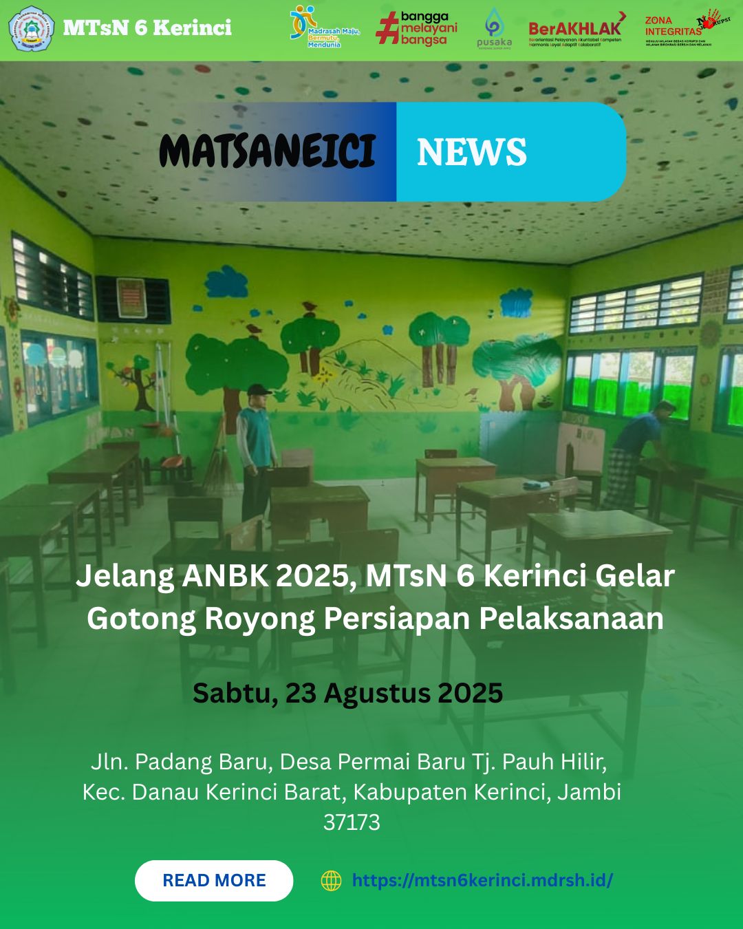 Jelang ANBK 2025, MTsN 6 Kerinci Gelar Gotong Royong Persiapan Pelaksanaan Jelang ANBK 2025, MTsN 6 Kerinci Gelar Gotong Royong Persiapan Pelaksanaan