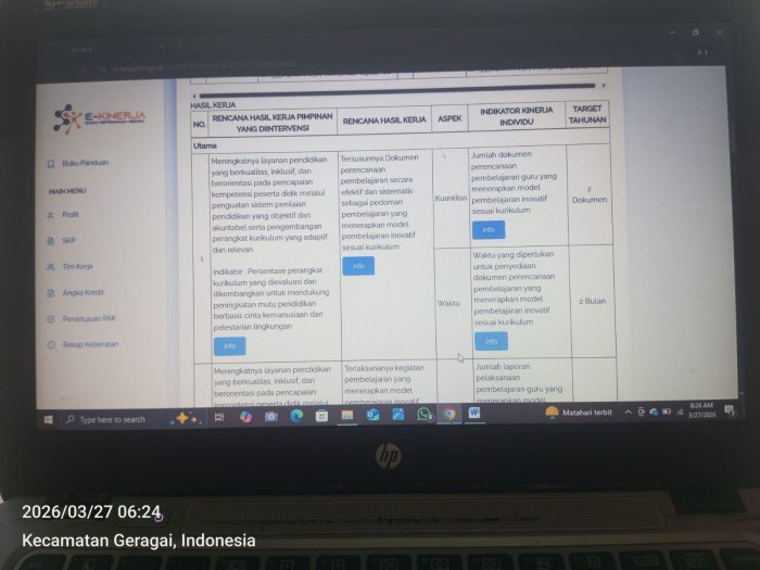 Seluruh PTK MTsN 6 Kerinci Tetap Disiplin Isi SKP di Tengah Suasana Lebaran