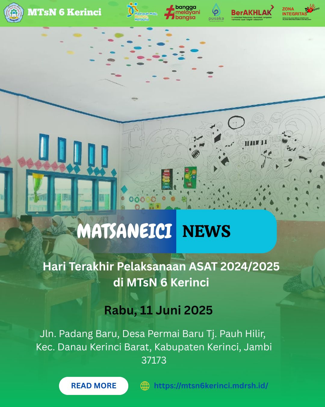 Hari Terakhir Pelaksanaan ASAT 2024/2025 di MTsN 6 Kerinci Hari Terakhir Pelaksanaan ASAT 2024/2025 di MTsN 6 Kerinci