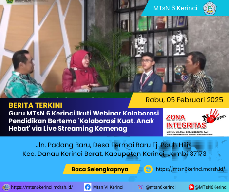 Guru MTsN 6 Kerinci Ikuti Webinar Kolaborasi Pendidikan Bertema `Kolaborasi Kuat, Anak Hebat` via Live Streaming Kemenag Guru MTsN 6 Kerinci Ikuti Webinar Kolaborasi Pendidikan Bertema `Kolaborasi Kuat, Anak Hebat` via Live Streaming Kemenag