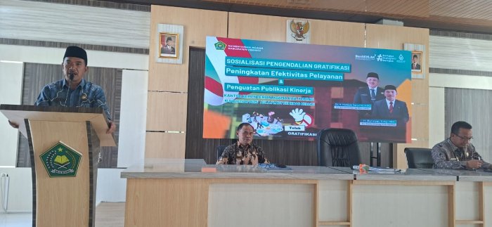 Kepala MTsN 6 Kerinci Ikuti Sosialisasi Pengendalian Gratifikasi dan Peningkatan Efektivitas Layanan