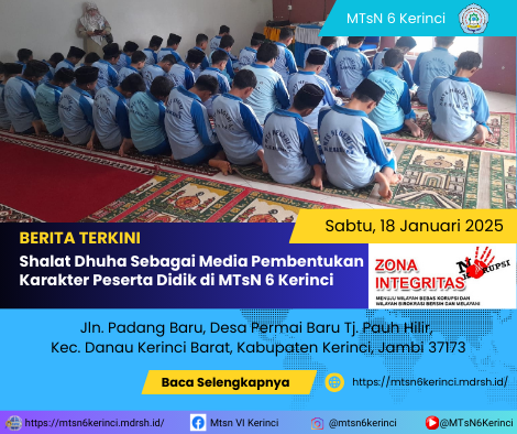 Shalat Dhuha Sebagai Media Pembentukan Karakter Peserta Didik di MTsN 6 Kerinci
