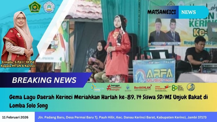 Gema Lagu Daerah Kerinci Meriahkan Harlah ke-89, 14 Siswa SD/MI Unjuk Bakat di Lomba Solo Song