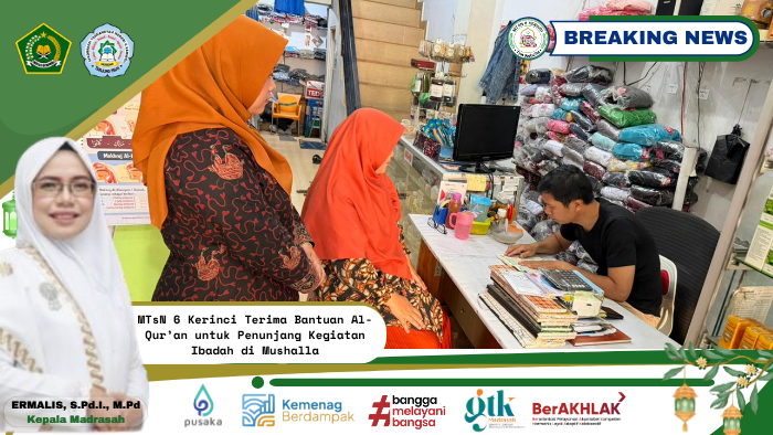 MTsN 6 Kerinci Terima Bantuan Al-Quran untuk Penunjang Kegiatan Ibadah di Mushalla