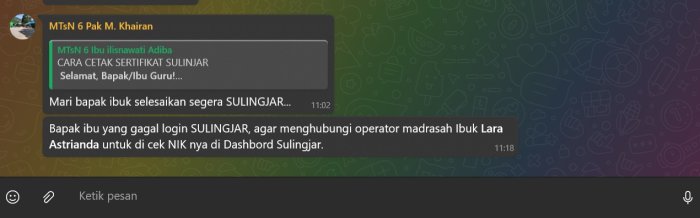 PTK MTsN 6 Kerinci Diingatkan Segera Isi Survey Lingkungan Belajar (SULINGJAR) PTK MTsN 6 Kerinci Diingatkan Segera Isi Survey Lingkungan Belajar (SULINGJAR)