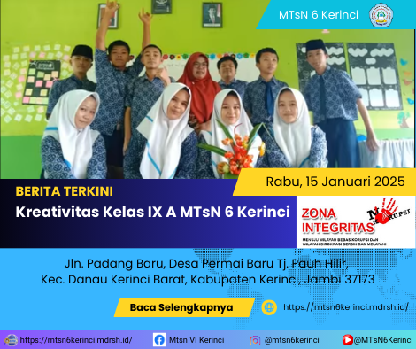 Kreativitas Kelas IX A MTsN 6 Kerinci