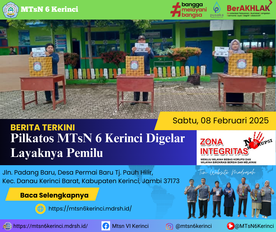 Pilkatos MTsN 6 Kerinci Digelar Layaknya Pemilu Pilkatos MTsN 6 Kerinci Digelar Layaknya Pemilu