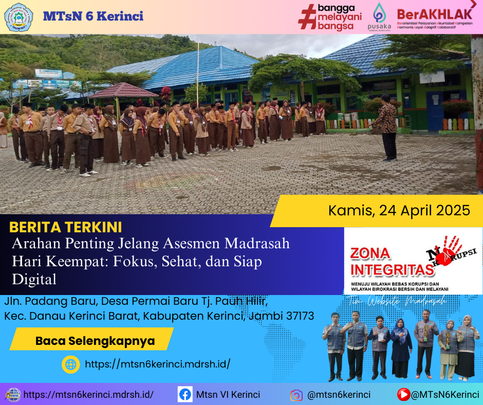 Arahan Penting Jelang Asesmen Madrasah Hari Keempat: Fokus, Sehat, dan Siap Digital Arahan Penting Jelang Asesmen Madrasah Hari Keempat: Fokus, Sehat, dan Siap Digital