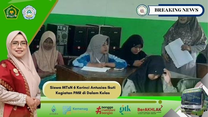 Siswa MTsN 6 Kerinci Antusias Ikuti Kegiatan PMR di Dalam Kelas