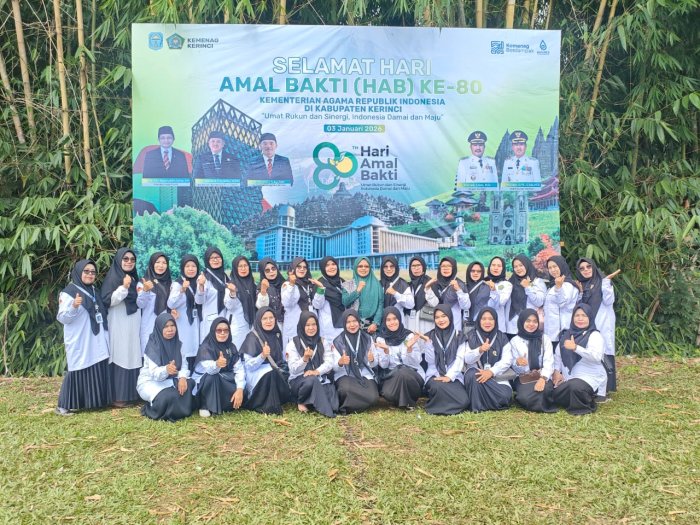 PTK MTsN 6 Kerinci Ikuti Upacara HAB ke-80 Kementerian Agama dengan Penuh Hikmat