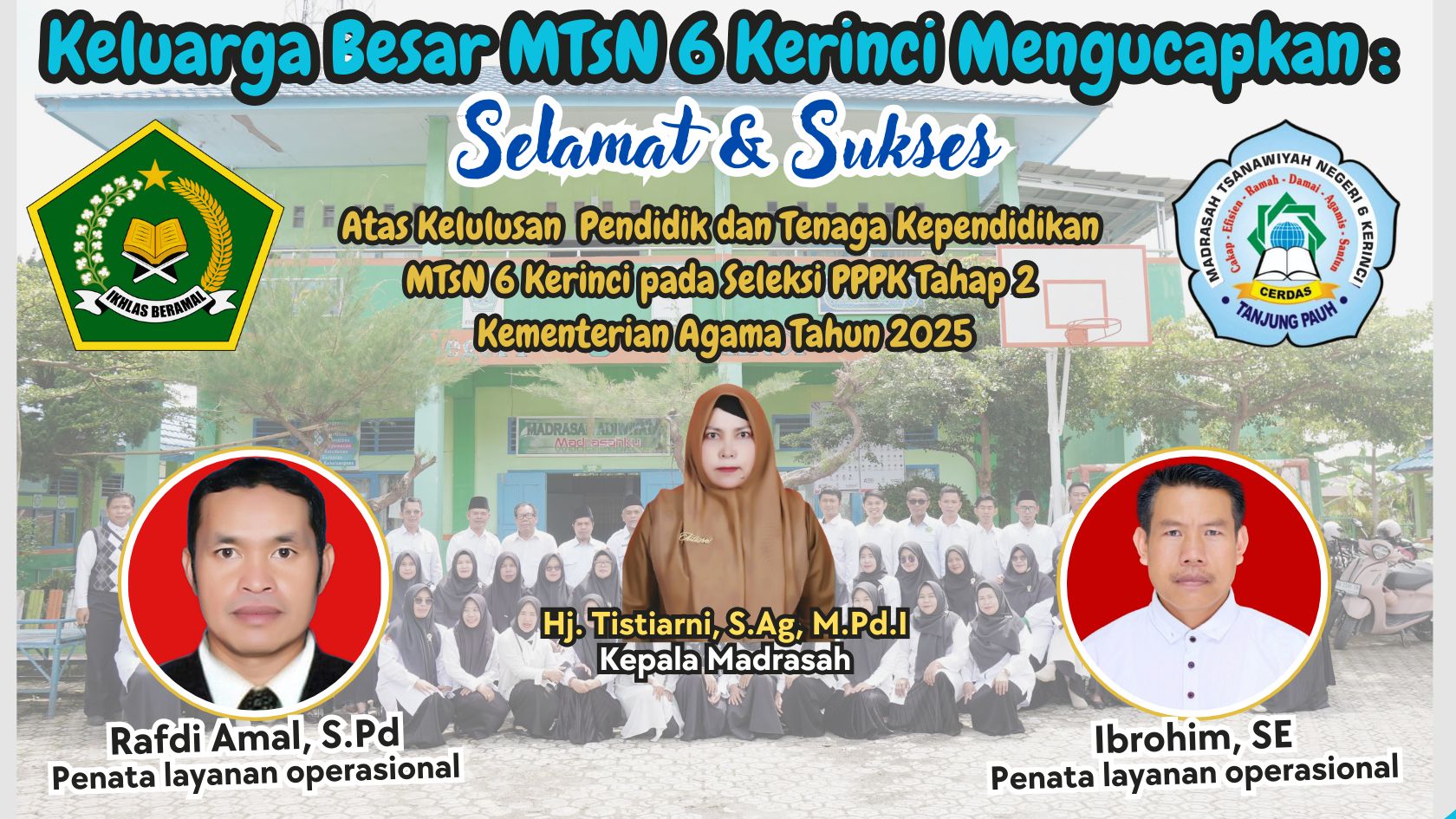 Selamat dan Sukses! Dua PTK MTsN 6 Kerinci Lolos Seleksi PPPK Tahap 2 Kemenag Tahun 2025 Selamat dan Sukses! Dua PTK MTsN 6 Kerinci Lolos Seleksi PPPK Tahap 2 Kemenag Tahun 2025