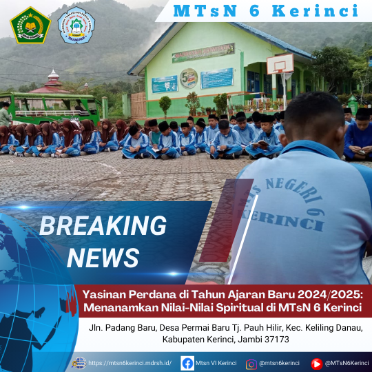 Yasinan Perdana di Tahun Ajaran Baru 2024/2025: Menanamkan Nilai-Nilai Spiritual di MTsN 6 Kerinci Yasinan Perdana di Tahun Ajaran Baru 2024/2025: Menanamkan Nilai-Nilai Spiritual di MTsN 6 Kerinci